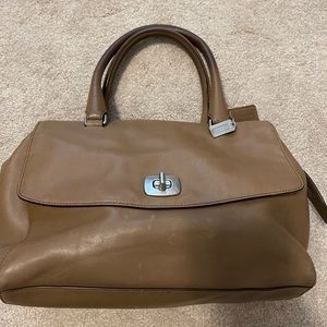 Vintage Light Brown Coach Handbag